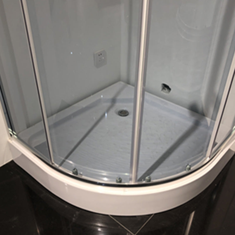 Double Sliding Shower Bath Door Semi Frameless Shower Door in Silver