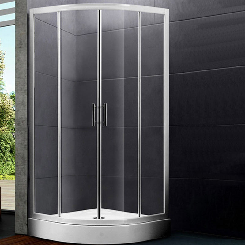 Semi-Frameless Shower Bath Door Transparent Shower Door Double Sliding