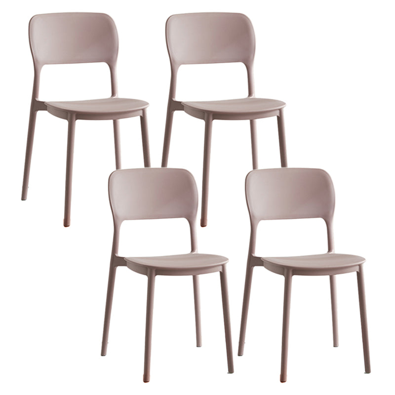 Modern Outdoors Dining Chairs Plastic Stacking Patio Dining Chair
