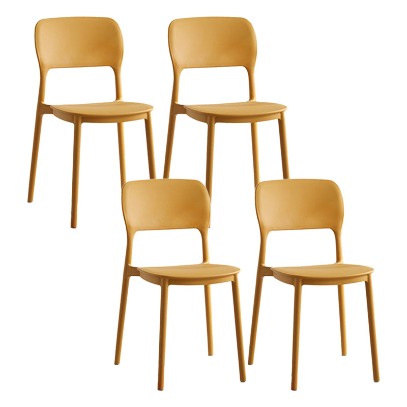 Modern Outdoors Dining Chairs Plastic Stacking Patio Dining Chair