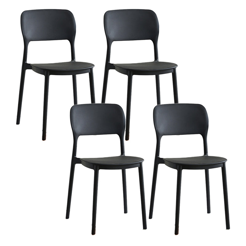 Modern Outdoors Dining Chairs Plastic Stacking Patio Dining Chair