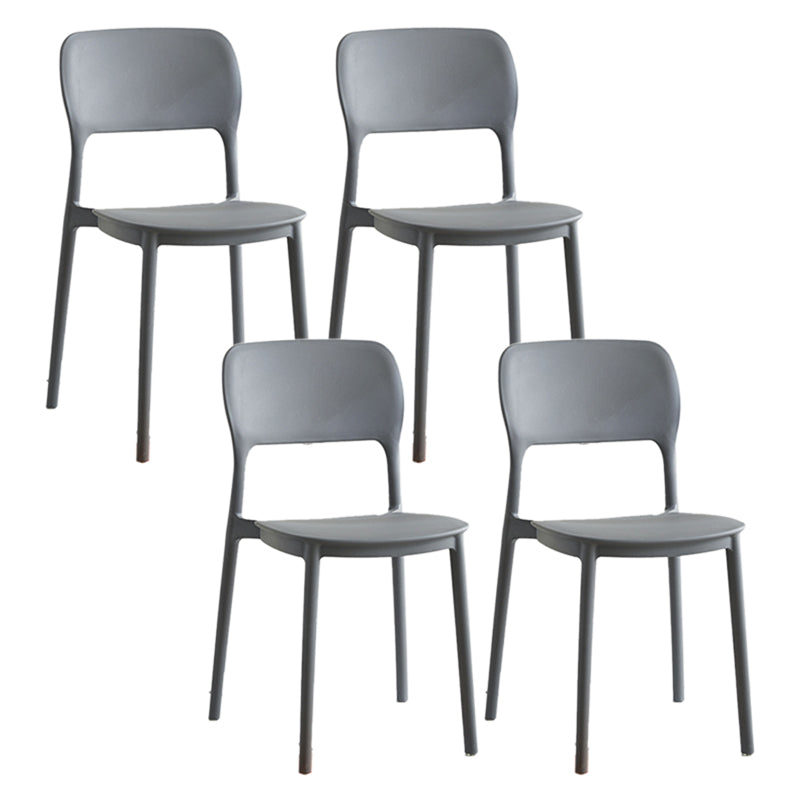Modern Outdoors Dining Chairs Plastic Stacking Patio Dining Chair