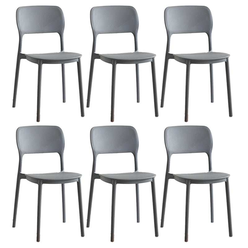 Modern Outdoors Dining Chairs Plastic Stacking Patio Dining Chair