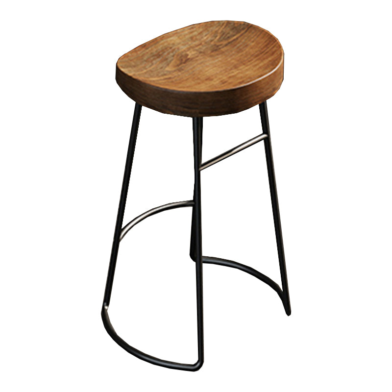 Trestle Base Bar Table Set 1/3 Pcs Solid Wood and Metal Bar Table and Stools