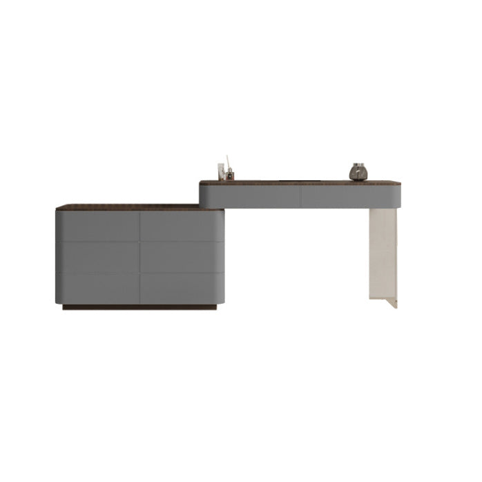 Contemporary Wood Makeup Vanity Table Dresser With Storage 8 Drawers for Bedroom