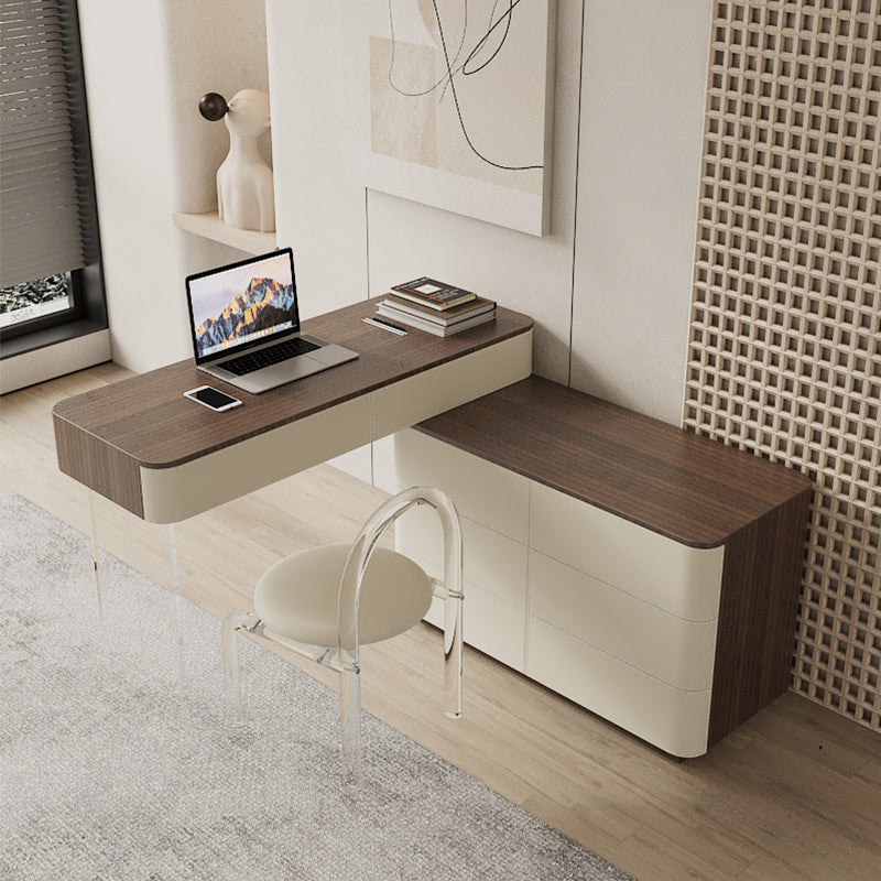 Contemporary Wood Makeup Vanity Table Dresser With Storage 8 Drawers for Bedroom