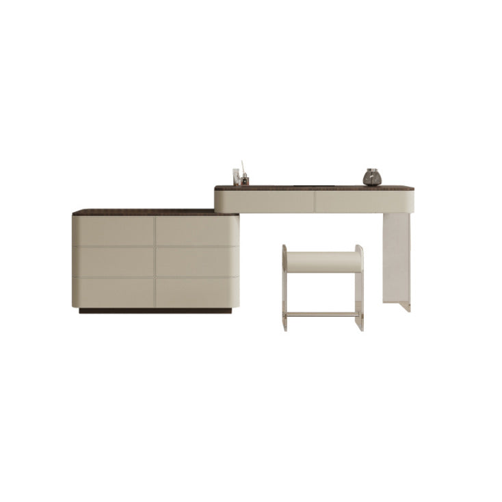 Contemporary Wood Makeup Vanity Table Dresser With Storage 8 Drawers for Bedroom