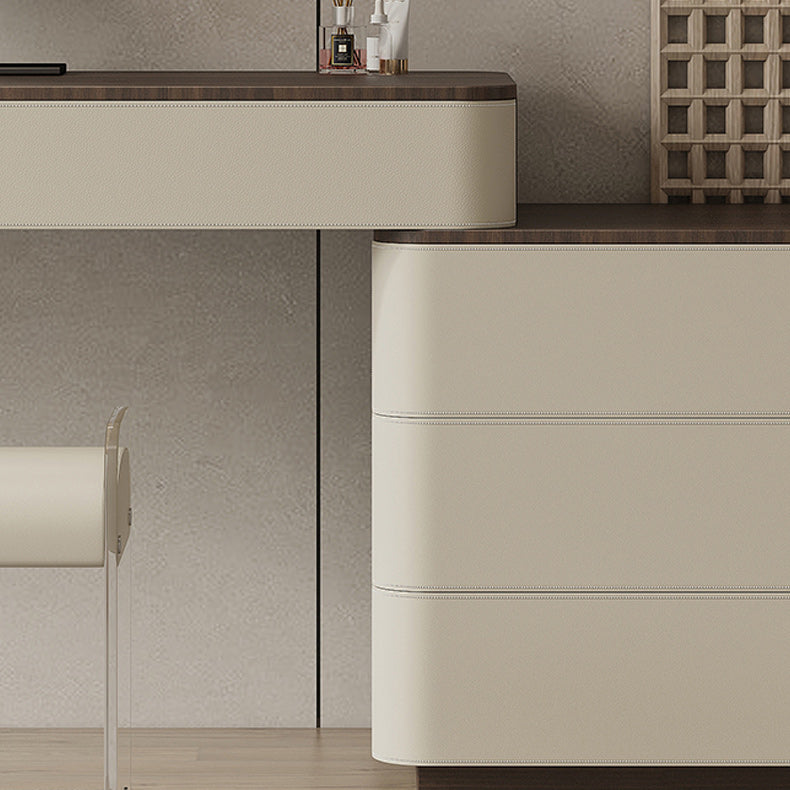Contemporary Wood Makeup Vanity Table Dresser With Storage 8 Drawers for Bedroom