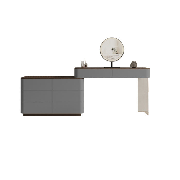 Contemporary Wood Makeup Vanity Table Dresser With Storage 8 Drawers for Bedroom