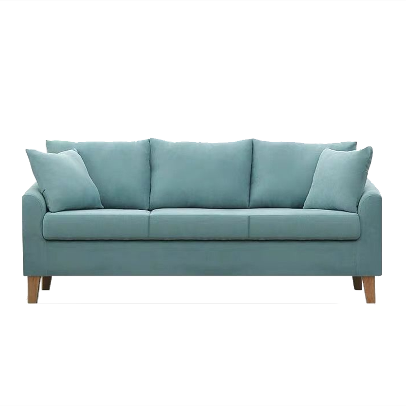 68.1" Wide Slipcovered Linen Sofa 3-Seater Loose Back Square Arm Sofa