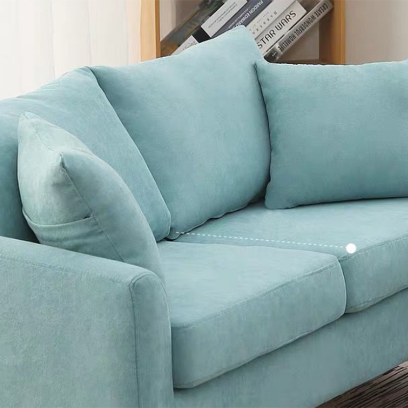 68.1" Wide Slipcovered Linen Sofa 3-Seater Loose Back Square Arm Sofa