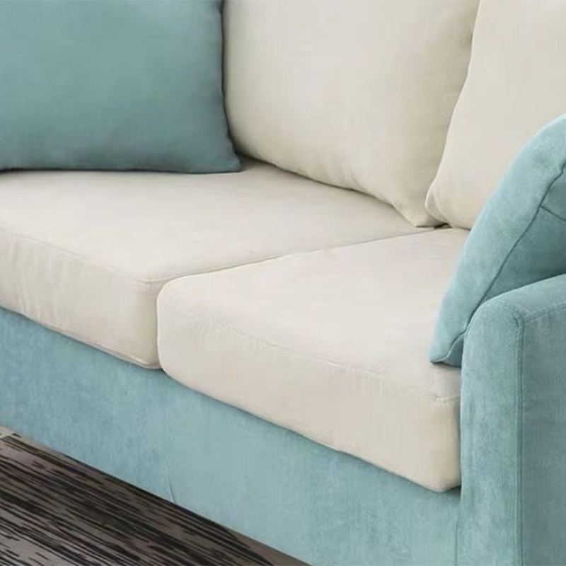 68.1" Wide Slipcovered Linen Sofa 3-Seater Loose Back Square Arm Sofa