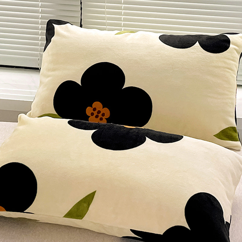 Floral Bed Sheet Flower Pattern Non-pilling Breathable Resistant Bed Sheet