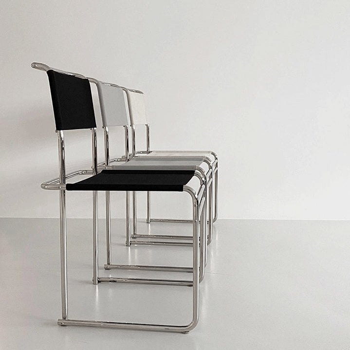 Modern Style Side Chair Faux Leather Armless Dining Chair for Kitchen