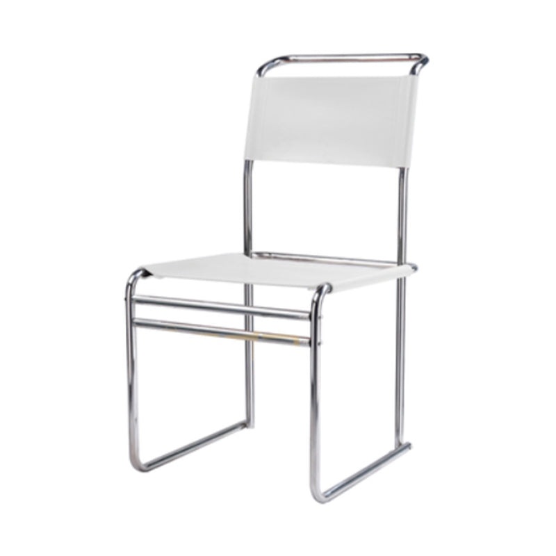 Modern Style Side Chair Faux Leather Armless Dining Chair for Kitchen