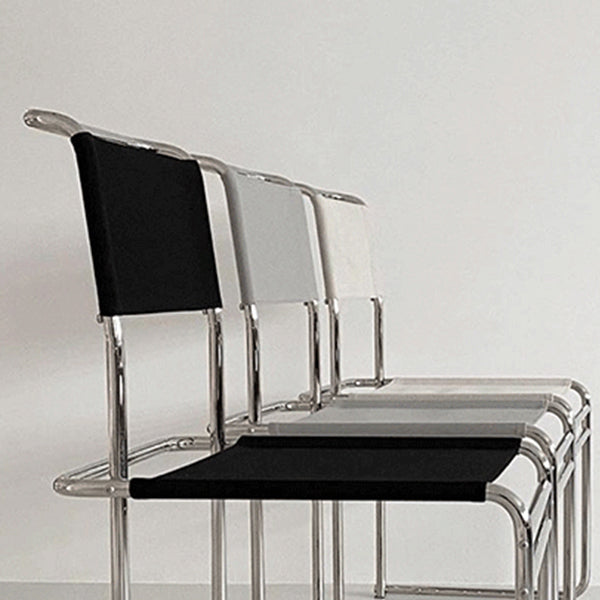 Modern Style Side Chair Faux Leather Armless Dining Chair for Kitchen