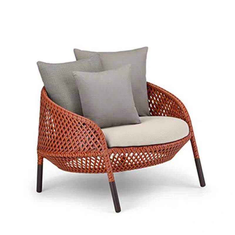 Industrial Metal Frame Outdoor Patio Sofa Water Resistant Patio Sofa