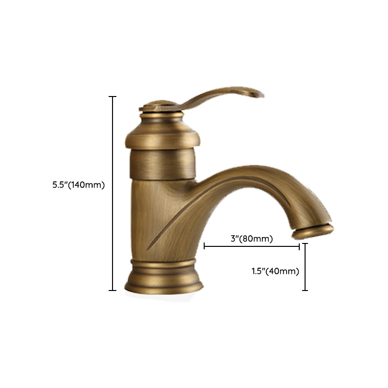 Brass Bathroom Vessel Faucet Single Lever Handle Circular Sink Faucet with Water Hose