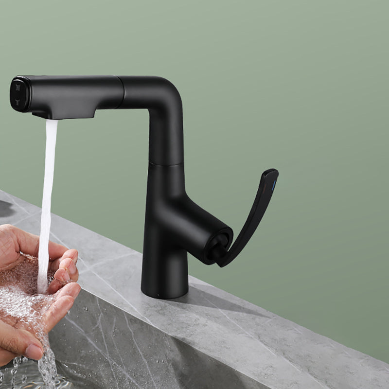 Stainless Steel Bathroom Faucet Swivel Single Lever Handle Circular Vessel Sink Faucet