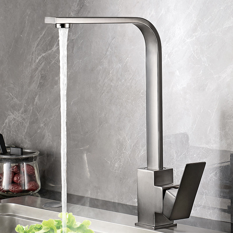 Contemporary Kitchen Faucet Swivel Spout High Arc Kitchen Bar Faucet