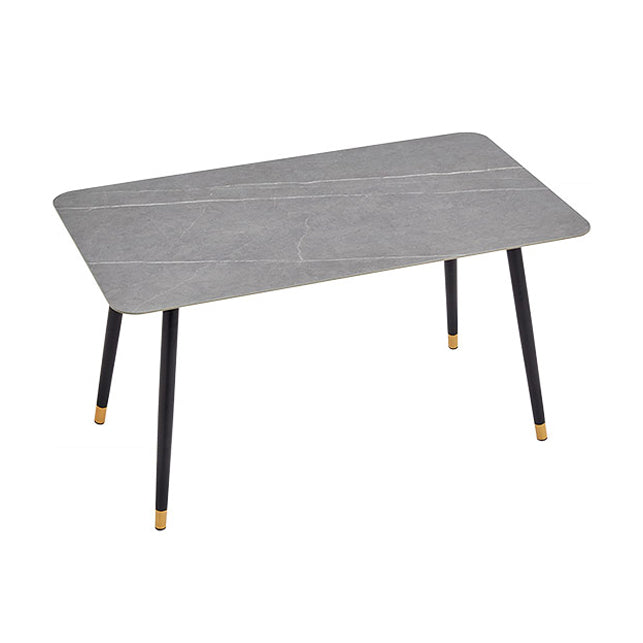 Matte Finish Stone Dinette Table Contemporary Rectangle Dining Table