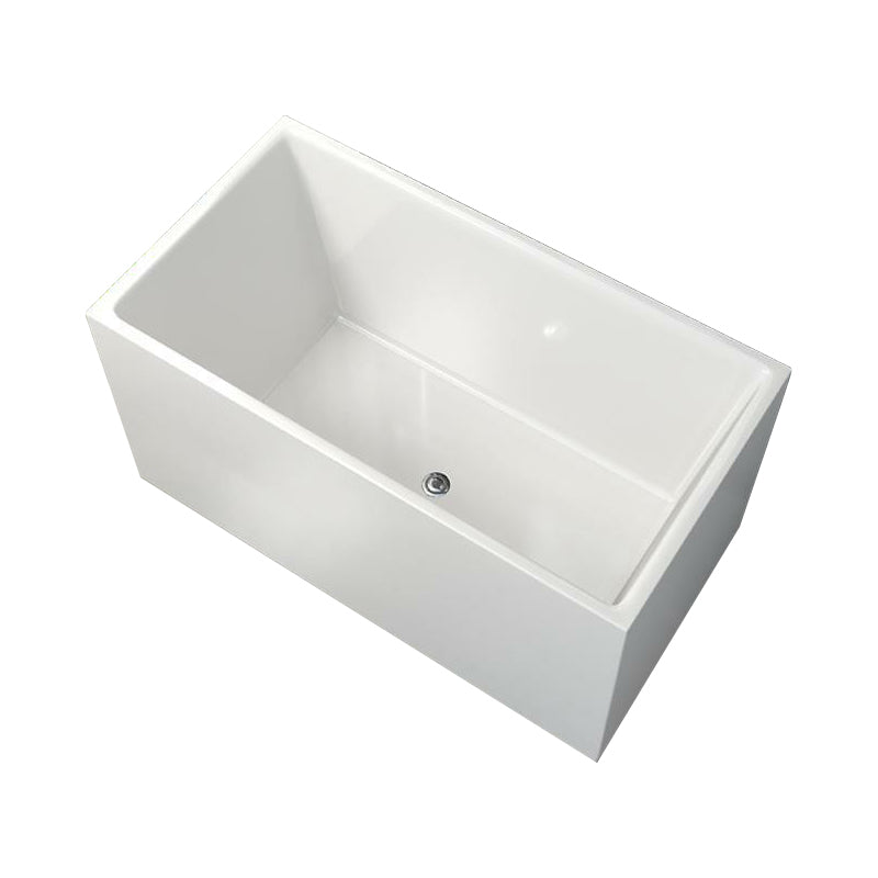 Antique Finish Soaking Bathtub Modern Rectangular Back to Wall Bath Tub