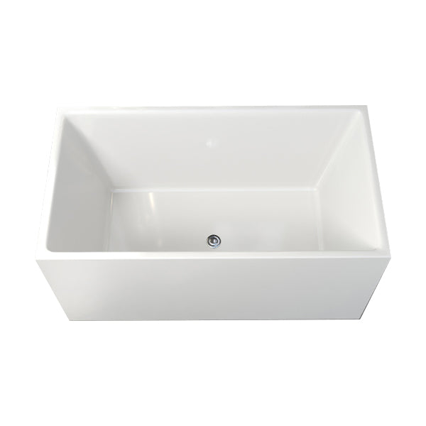 Antique Finish Soaking Bathtub Modern Rectangular Back to Wall Bath Tub