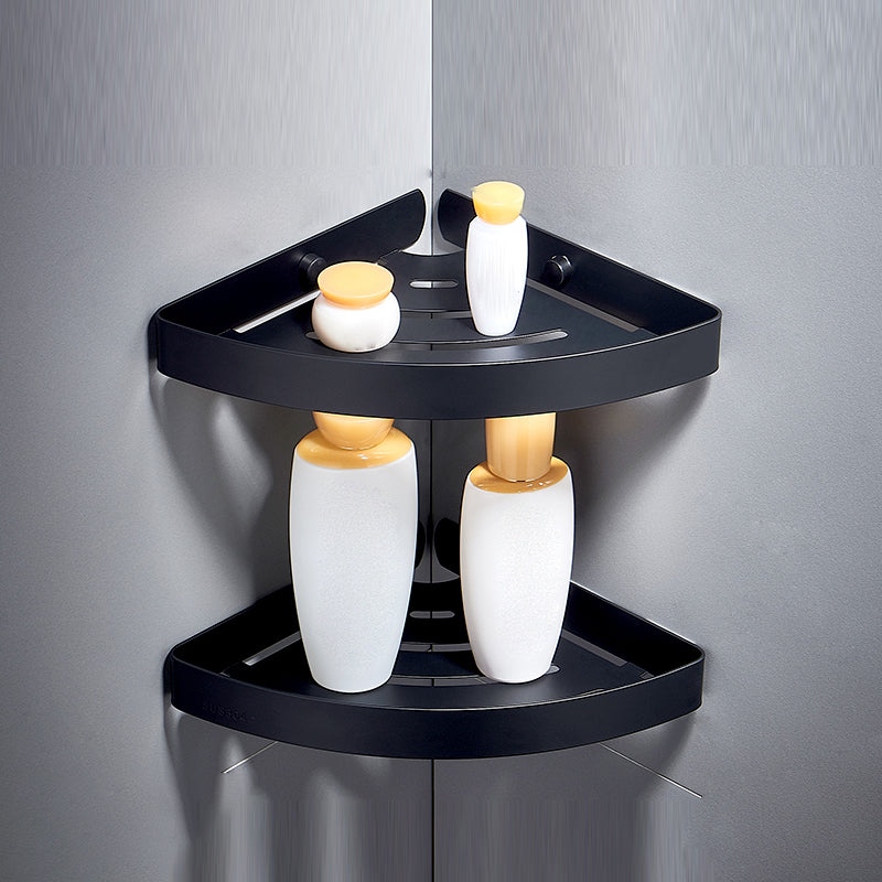 Silver/Black Bathroom Set Modern 1/2/3 - Piece Anti-rust Bath Shelf