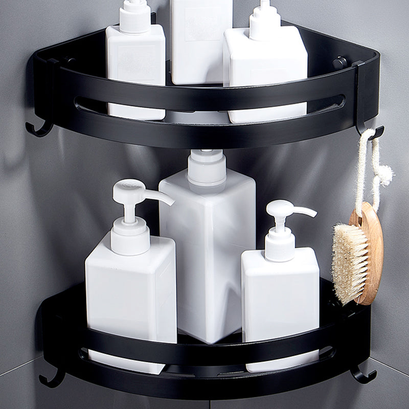 Black Bathroom Set Modern 1/2/3 - Piece Anti-rust Bath Shelf