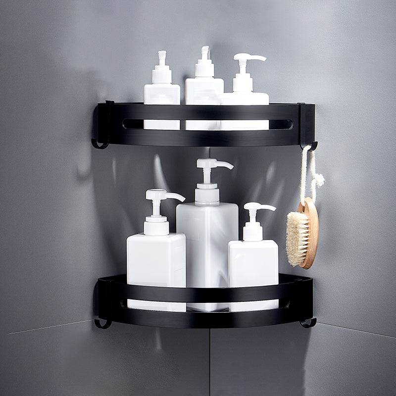 Black Bathroom Set Modern 1/2/3 - Piece Anti-rust Bath Shelf