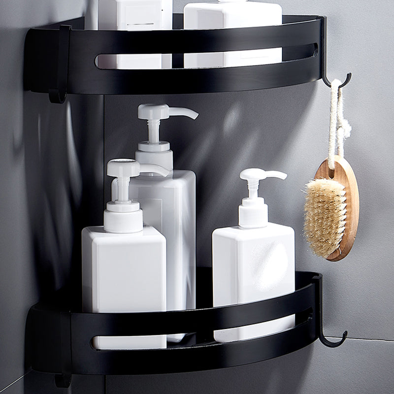 Black Bathroom Set Modern 1/2/3 - Piece Anti-rust Bath Shelf