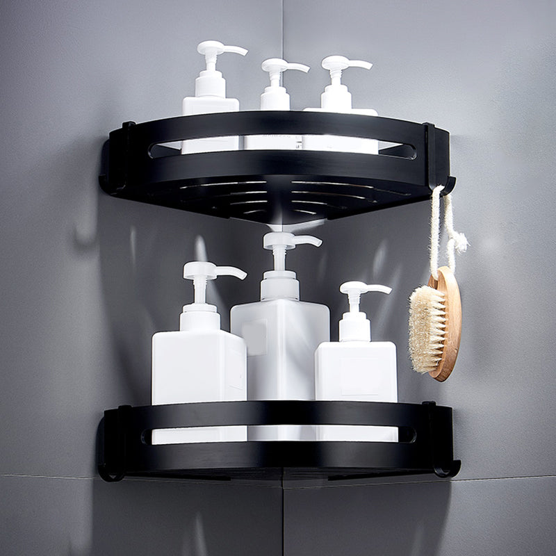 Black Bathroom Set Modern 1/2/3 - Piece Anti-rust Bath Shelf