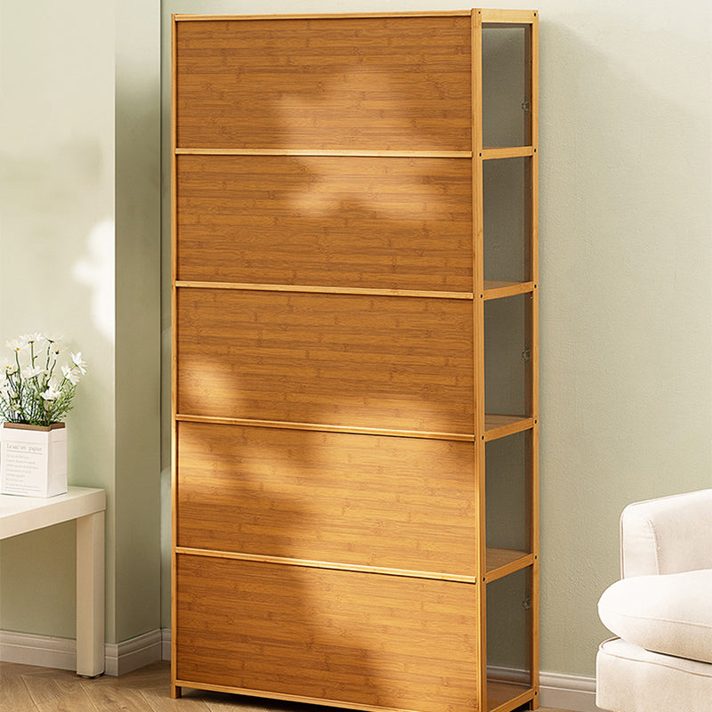 Modern Natural Cabinet, Rectangle Standard Accent Cabinet with Shelves