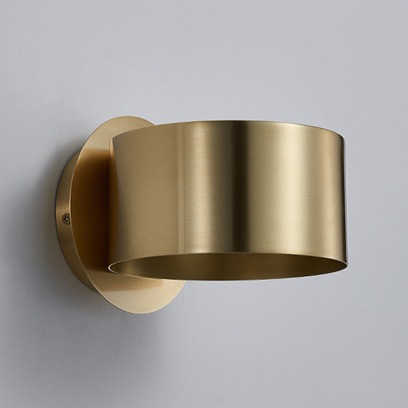 Iron Post Modern Wall Sconce 1 - Light Gold Wall Lighting Fixture