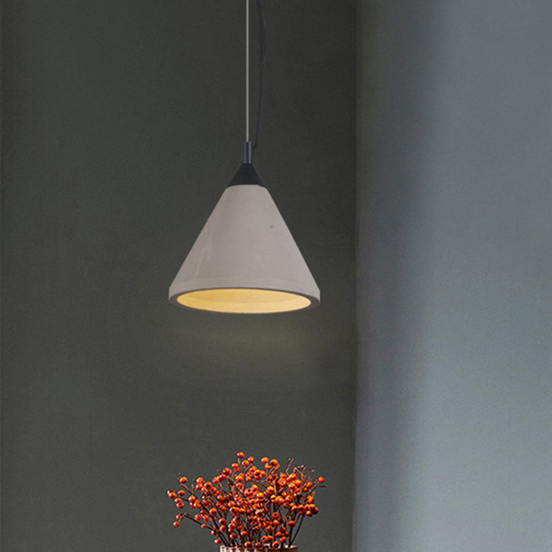 1 lampada a sospensione a sospensione con soffitto con soffitto lampadina lampada appesa a cono in grigio
