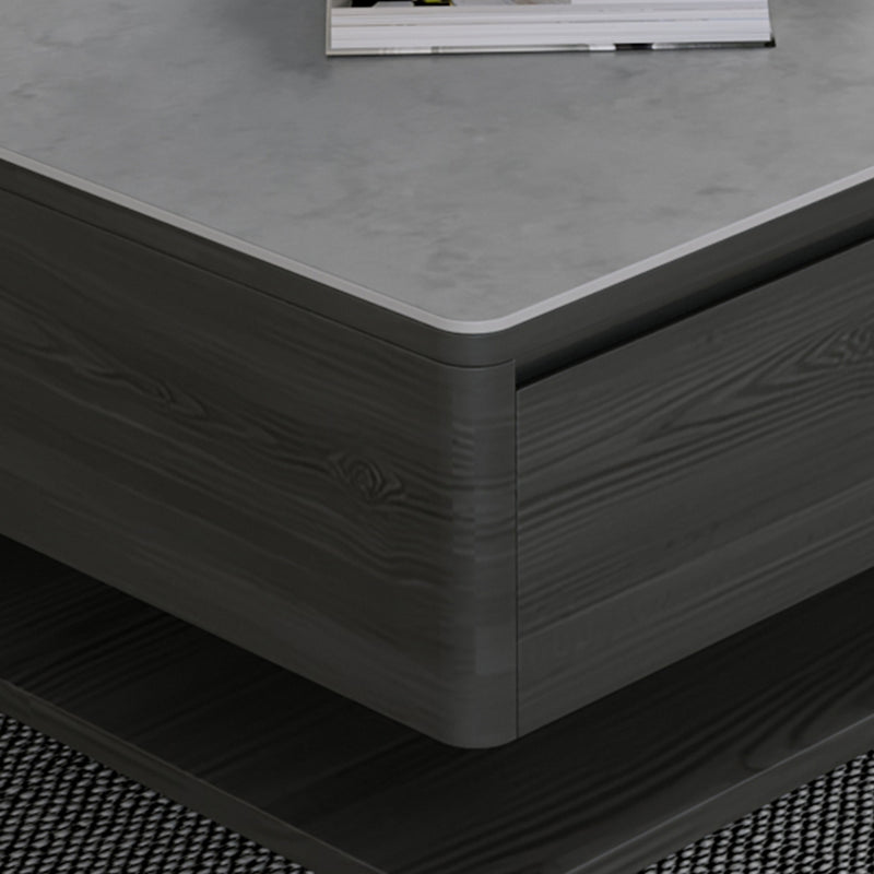Rectangle Single Coffee Table Glam 1 Coffee Table with 4 Drawers