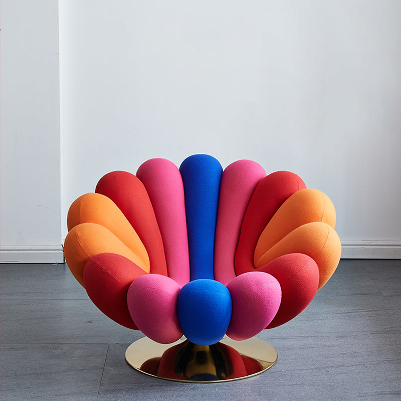 Camouflage Chair Round Base Style Lounge Accent Chair for Living Room