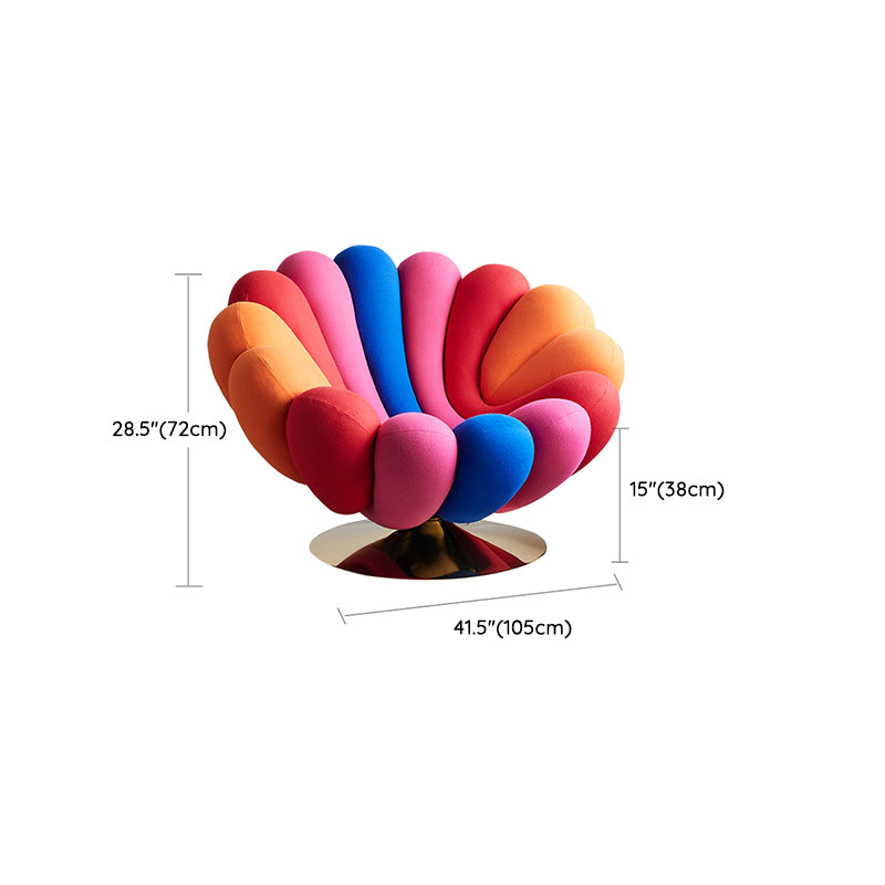 Camouflage Chair Round Base Style Lounge Accent Chair for Living Room