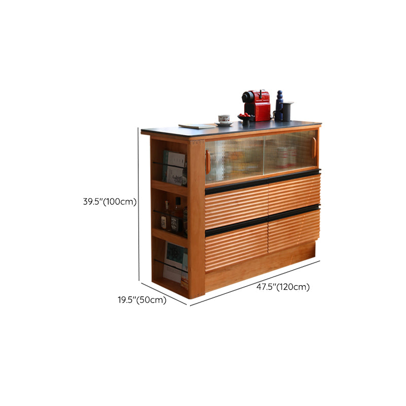 Modern Faux Marble Bar Dining Table Rectangle Bar Table for Kitchen