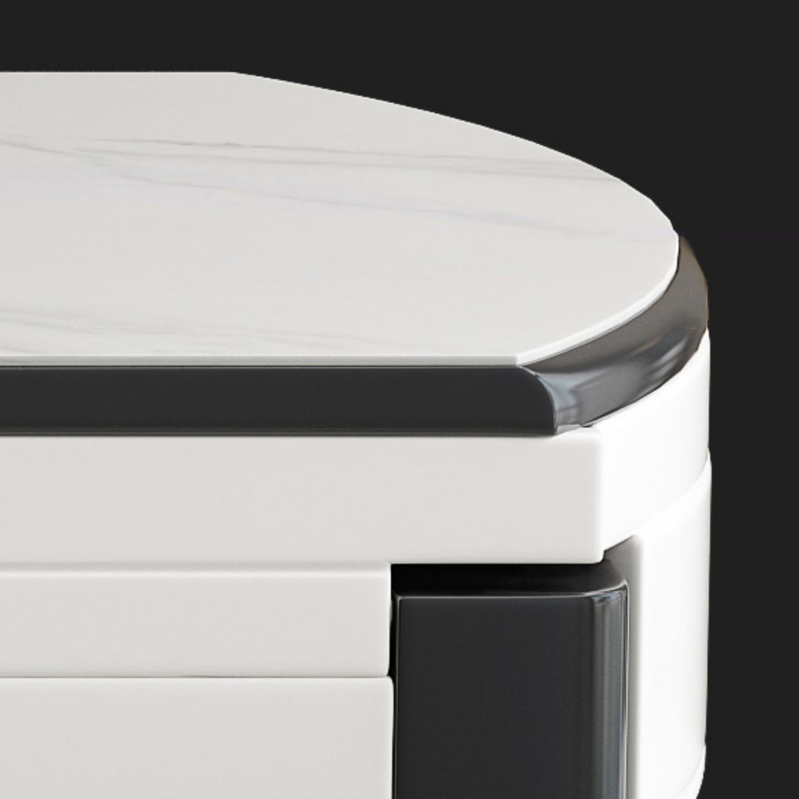 Modern Style Stone Furniture 1/7 Pcs Round Shape Dinette Table with Armless Chair