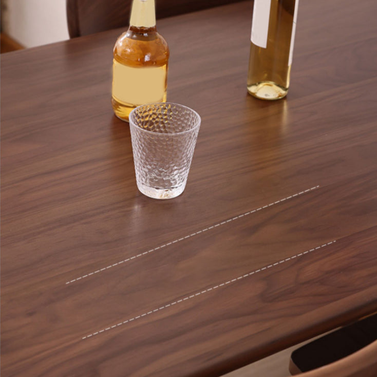 Brown Solid Wood Dining Set 1/4/5 Pieces Modern Dinette Set with Wooden Chairs