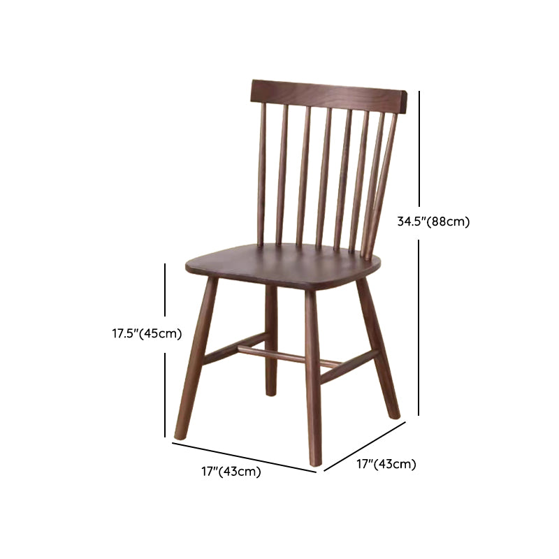 Brown Solid Wood Dining Set 1/4/5 Pieces Modern Dinette Set with Wooden Chairs