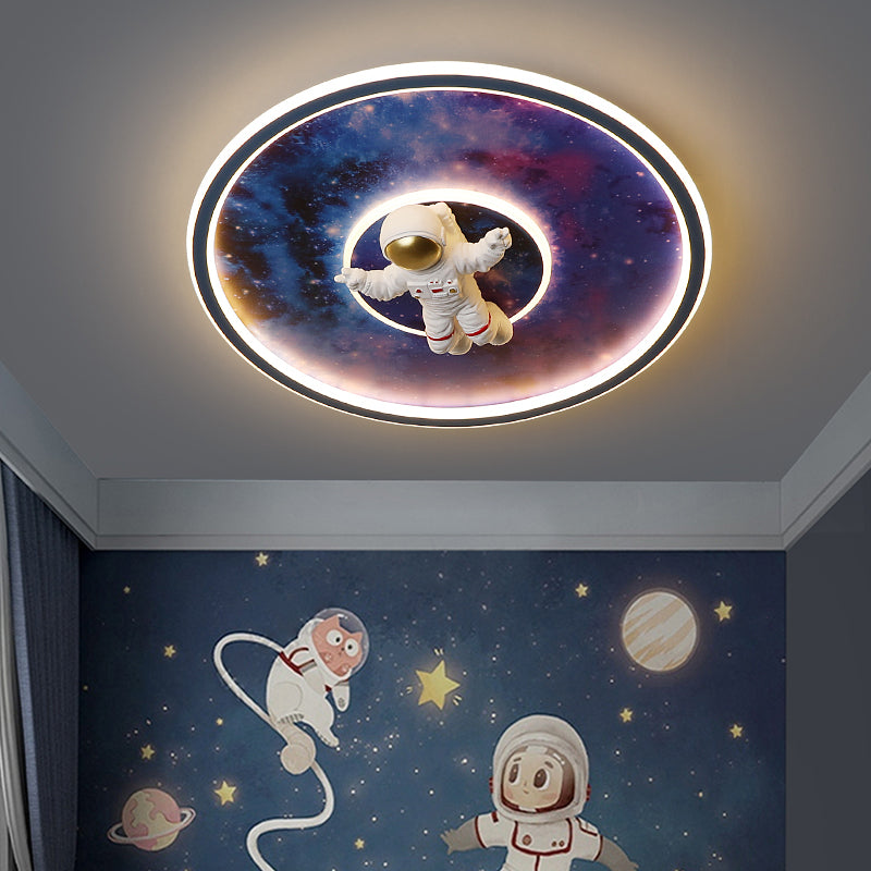 Cartoon Style Ceiling Light Circle Shape Ceiling Lamp for Children's Room