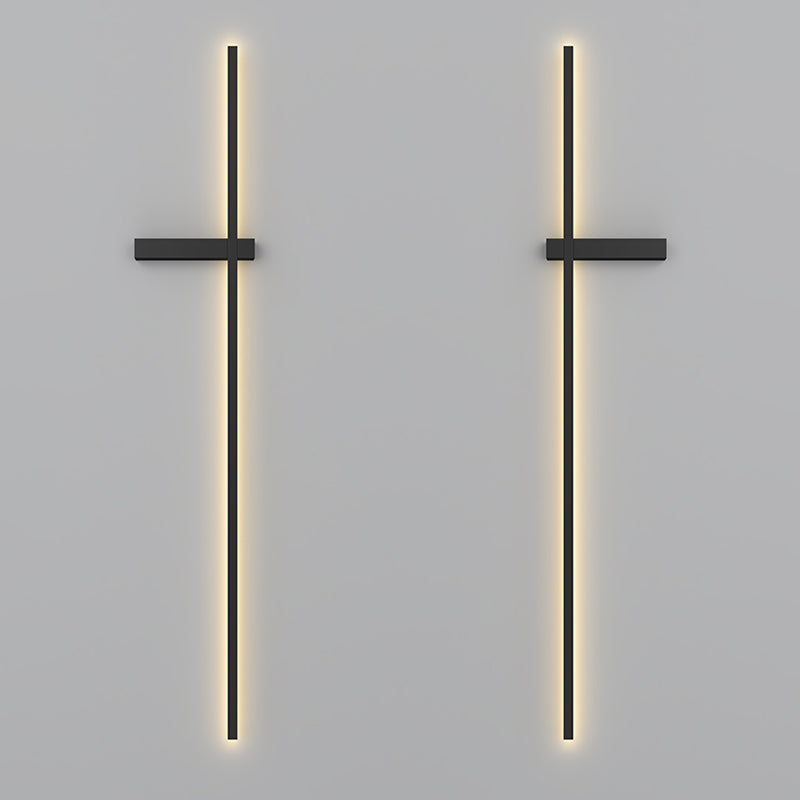 Metal Linear Shape Wall Sconce Modern Style 1 Light Wall Light Sconce