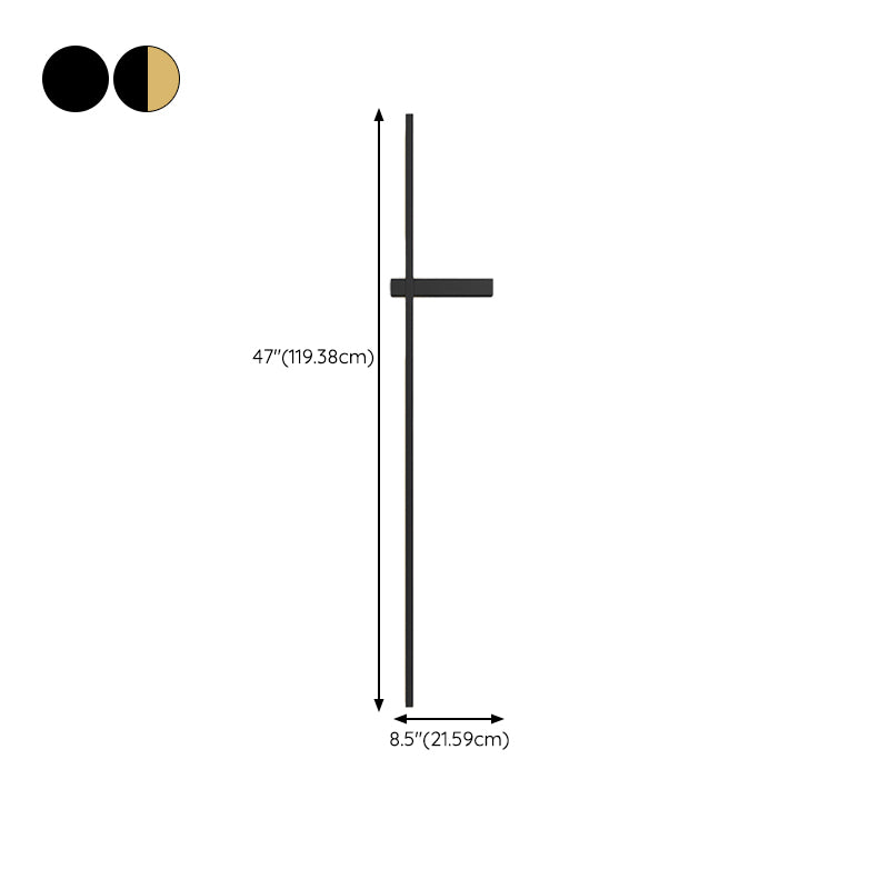 Metal Linear Shape Wall Sconce Modern Style 1 Light Wall Light Sconce