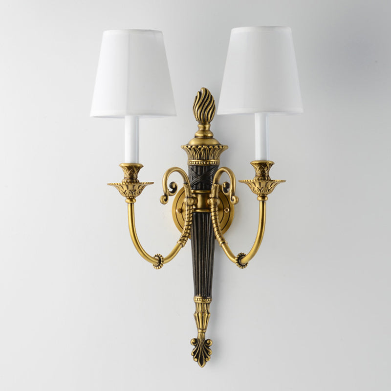 Metal Cone Shape Wall Sconce Modern Style 2 Lights Wall Light Sconce