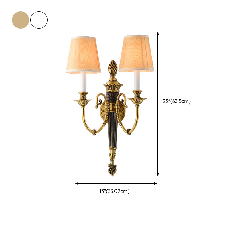 Metal Cone Shape Wall Sconce Modern Style 2 Lights Wall Light Sconce