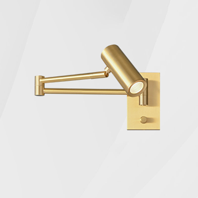 Metal Cylinder Shape Wall Sconce Modern Style 1 Light Wall Light Sconce