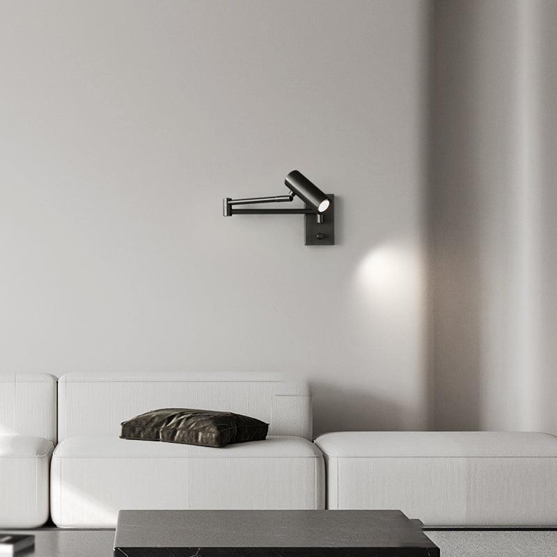 Metal Cylinder Shape Wall Sconce Modern Style 1 Light Wall Light Sconce