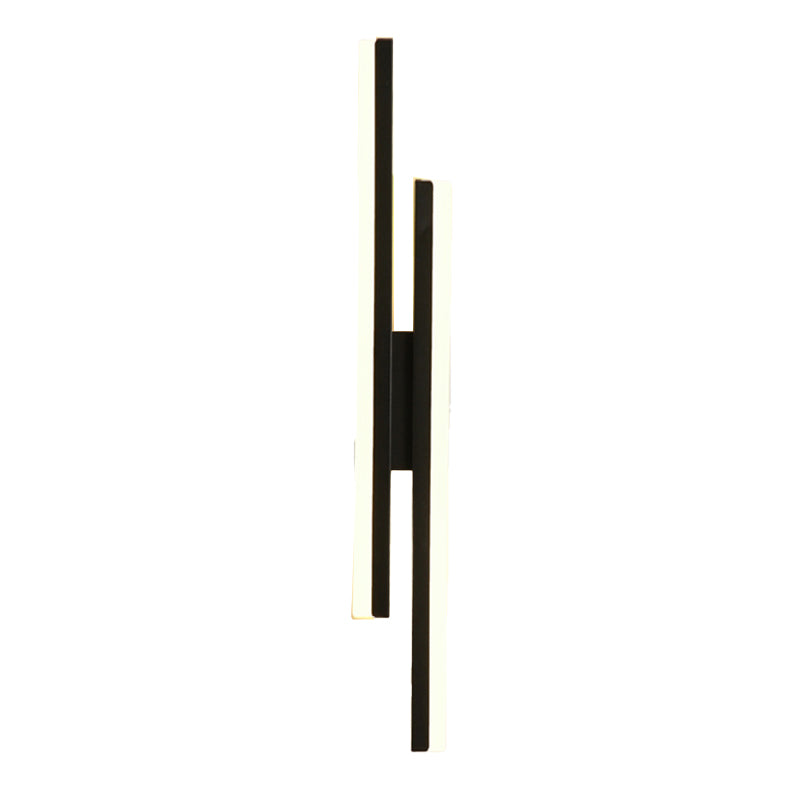 Metal Linear Shape Wall Sconce Modern Style 2 Lights Wall Light Sconce